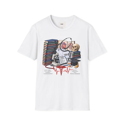 Medical Student Study Stack T‑Shirt — Anatomy, Physiology & USMLE Prep Design