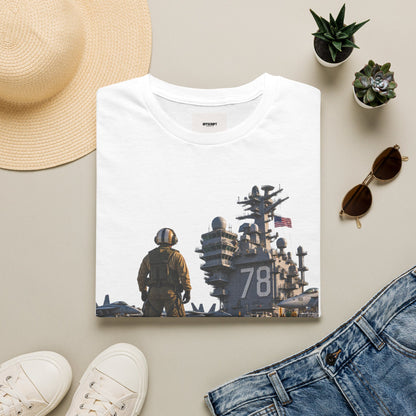 Aircraft Carrier Deck T‑Shirt – Navy Sailor & Carrier 78 Graphic