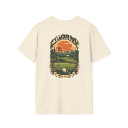 Fairway Social Club Golf T-Shirt — 'Play the Long Game' Vintage Golf Graphic