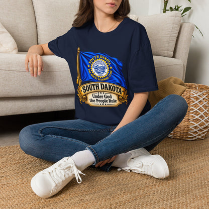 South Dakota Flag T‑Shirt — "Under God the People Rule" State Pride Tee