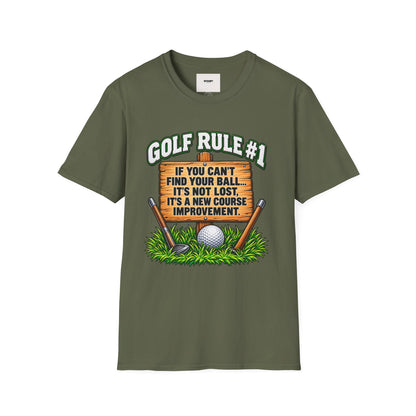 Golf Rule #1 T-Shirt — If You Can’t Find Your Ball Funny Golf Shirt