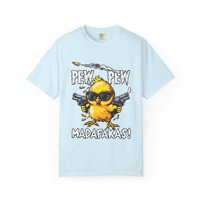 Pew Pew Madafakas Funny Duck Graphic T-Shirt