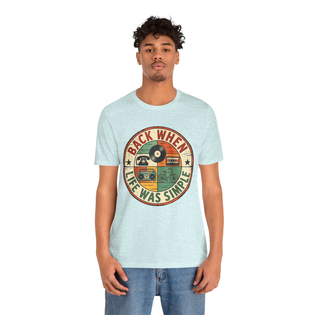 Back When Life Was Simple Vintage Retro T-Shirt