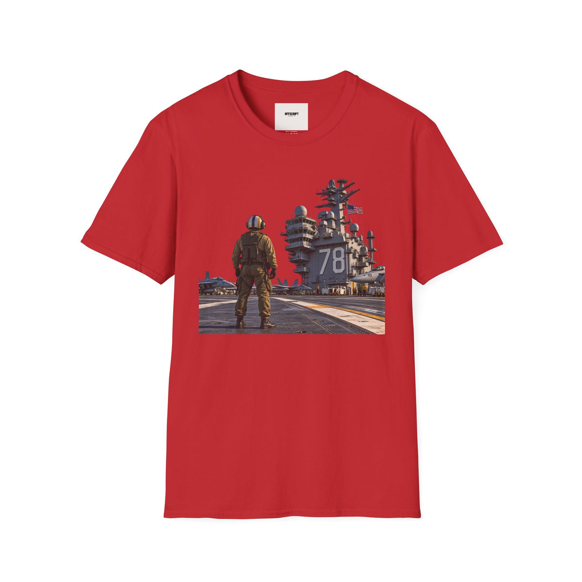 Aircraft Carrier Deck T‑Shirt – Navy Sailor & Carrier 78 Graphic