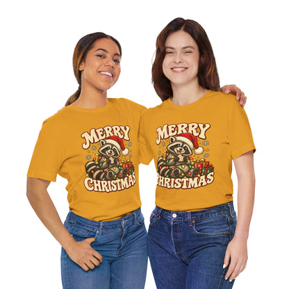 Merry Christmas Raccoon Tee