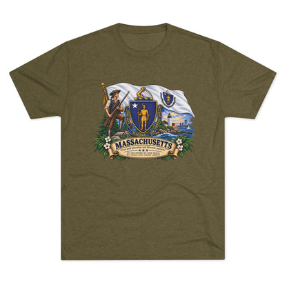 Massachusetts State Flag T‑Shirt — Vintage Coat of Arms Tee