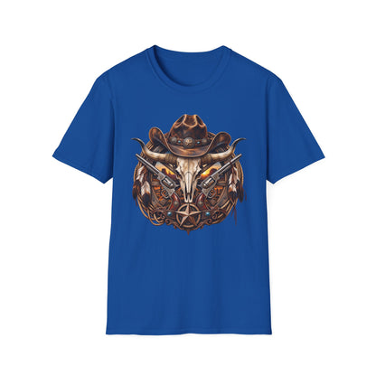 Cowboy Skull T-Shirt — Western Gunslinger Graphic Tee