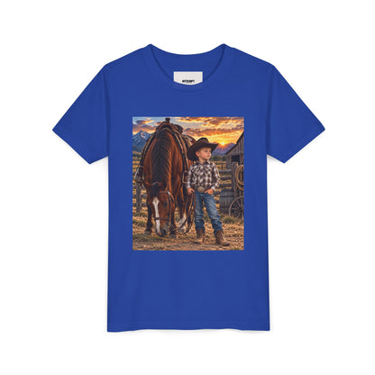 Youth Western Cowboy Tee — Little Cowboy & Horse Graphic Shirt