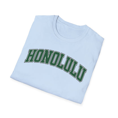 Honolulu Arch Logo T-Shirt — Vintage Collegiate Hawaii Tee