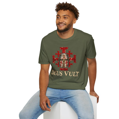 Deus Vult Crusader Shield T-Shirt