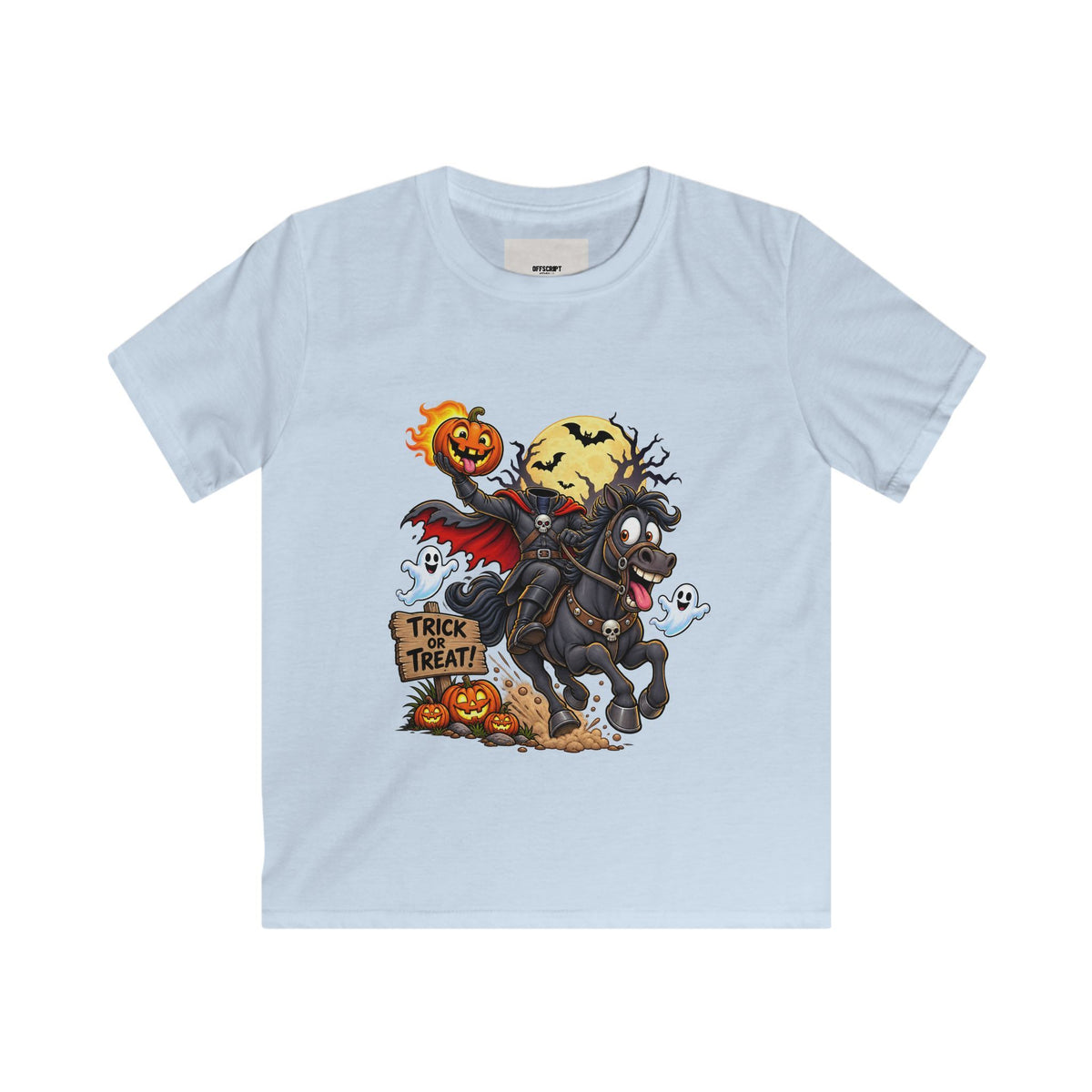Kids Halloween Tee — Headless Horseman Trick or Treat Shirt for Children
