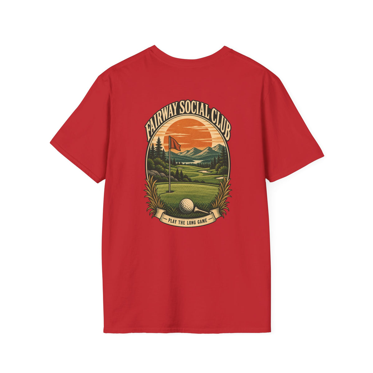 Fairway Social Club Golf T-Shirt — 'Play the Long Game' Vintage Golf Graphic