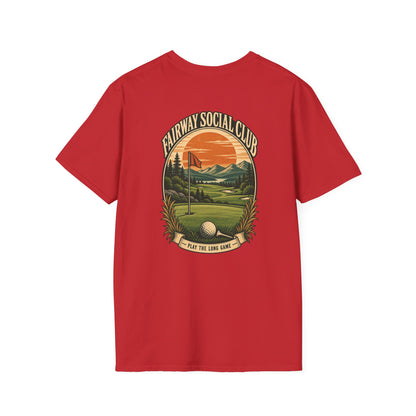 Fairway Social Club Golf T-Shirt — 'Play the Long Game' Vintage Golf Graphic