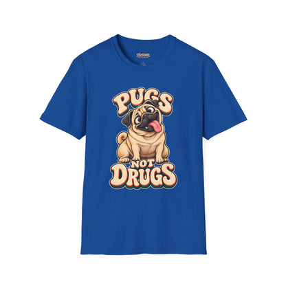 Pugs Not Drugs Funny Pug T-Shirt