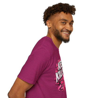 Keep Killing It pink ribbon T-Shirt | Breast Cancer Awareness, Motivational Graphic