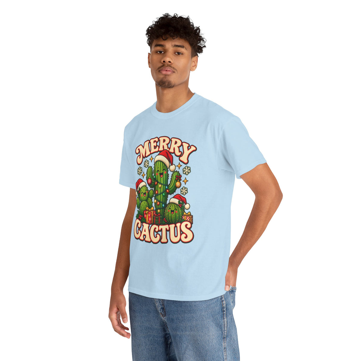 Merry Cactus Christmas Tee — Festive Holiday Cactus Shirt