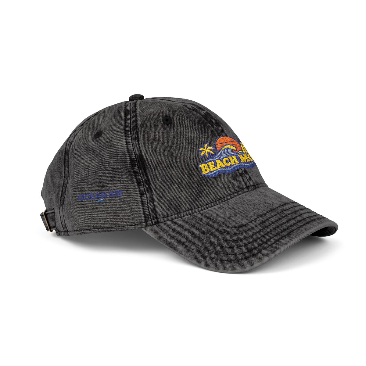 Vintage Embroidered Beach House Cap — Washed Red Dad Hat