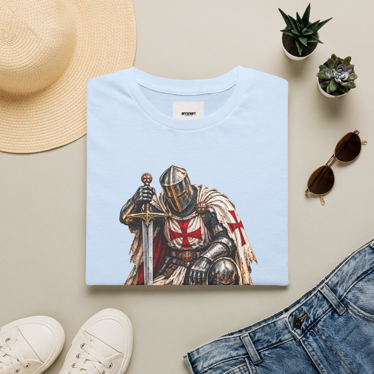Knight T-Shirt — Fear No Evil Crusader Graphic Tee