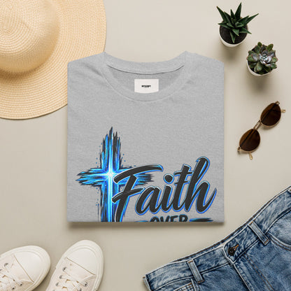 Faith Over Fear T‑Shirt — Christian Cross Inspirational Graphic Tee