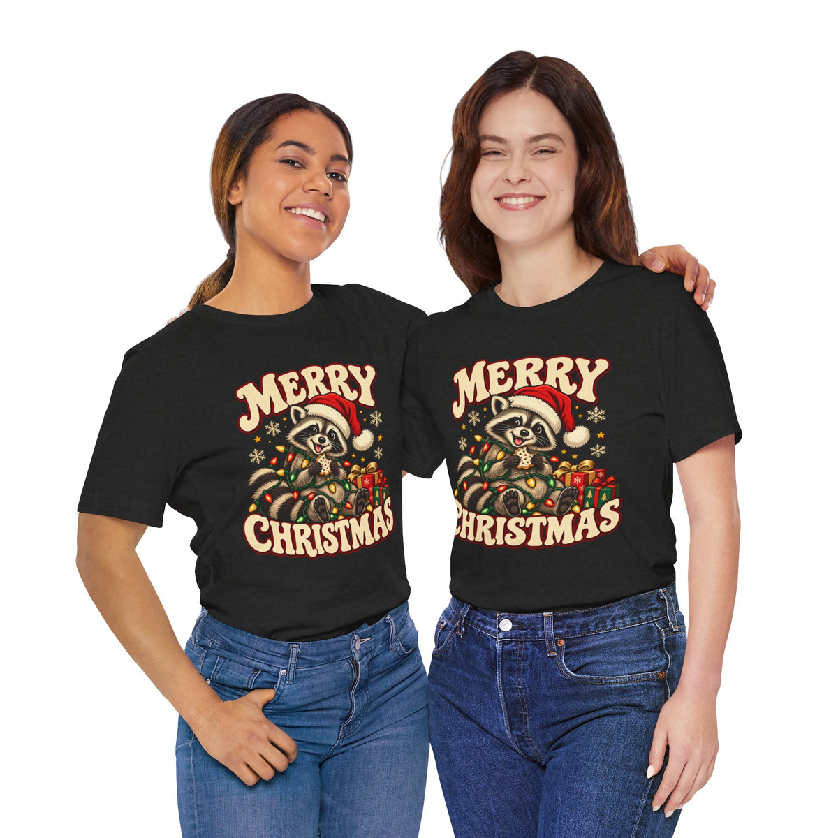 Merry Christmas Raccoon Tee