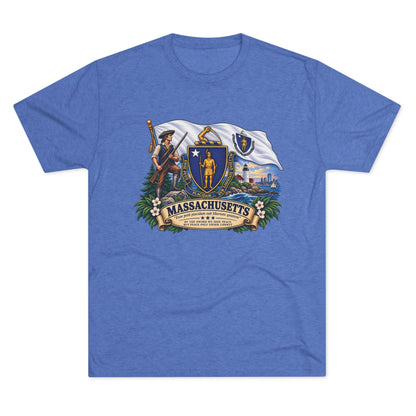 Massachusetts State Flag T‑Shirt — Vintage Coat of Arms Tee