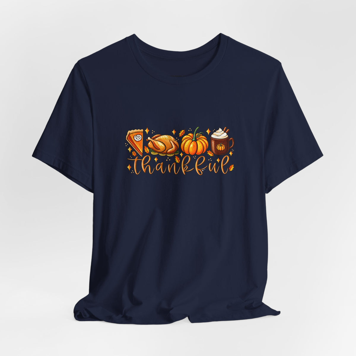 Thankful Harvest Tee — Thanksgiving Pumpkin & Pie Fall Shirt