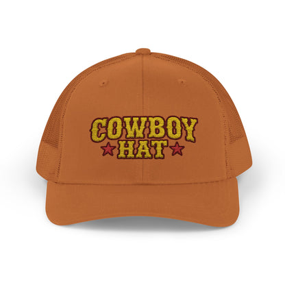 Cowboy Hat Snapback Trucker Cap – Western Rodeo Mesh Back Hat