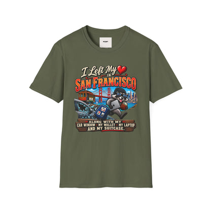 “I Left My Heart in San Francisco” T-Shirt — Vintage Golden Gate Cityscape Tee