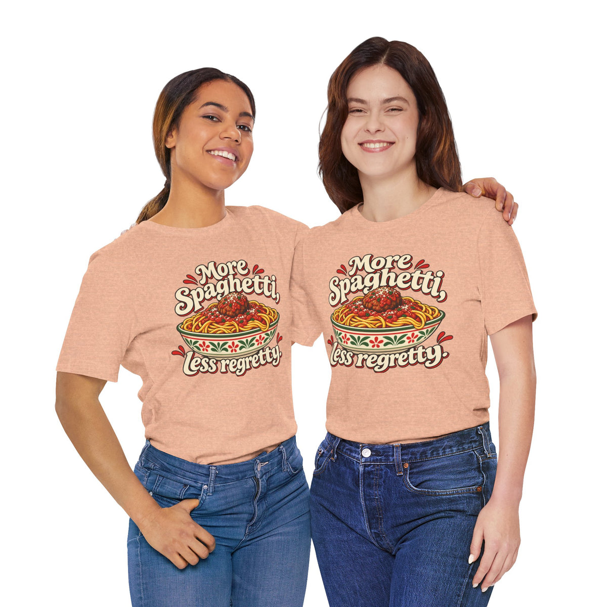 More Spaghetti Less Regretti Foodie Graphic Tee