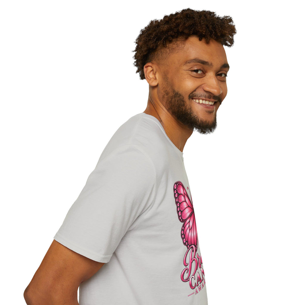 Pink Ribbon Butterfly Breast Cancer Awareness T-Shirt | Support Ribbon Tee