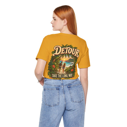 Detour Take the Long Way Tropical Adventure T-Shirt