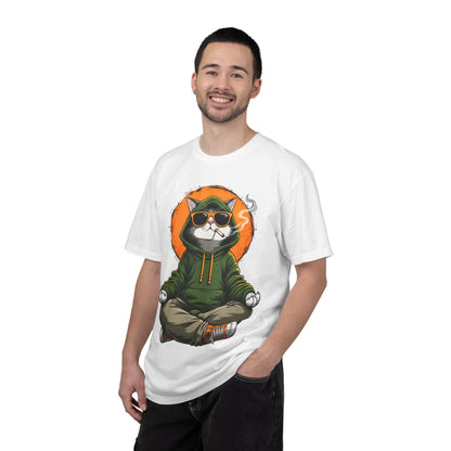 Meditating Cat in Sunglasses T-Shirt