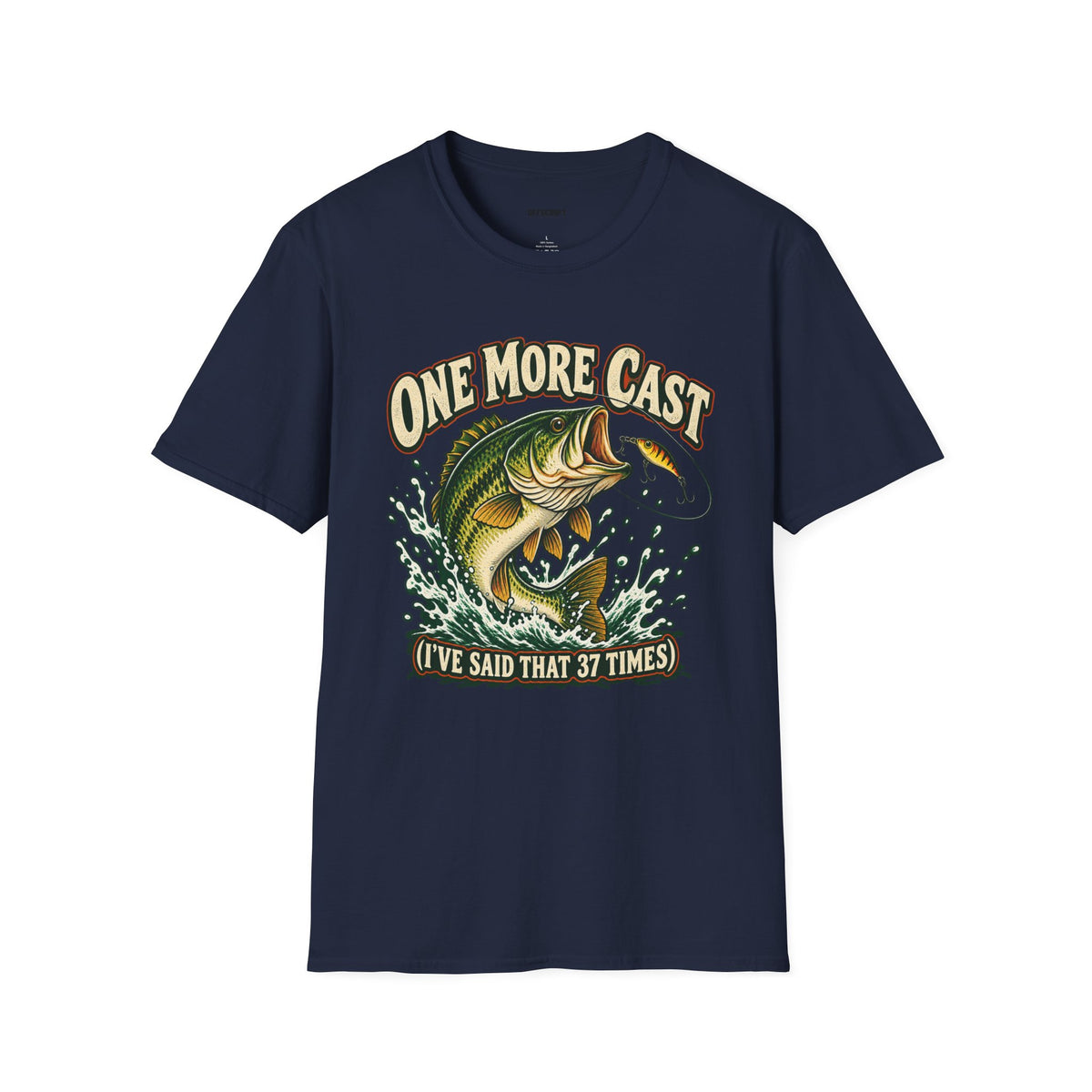 Fishing T-Shirt — "One More Cast" Bass Graphic Tee
