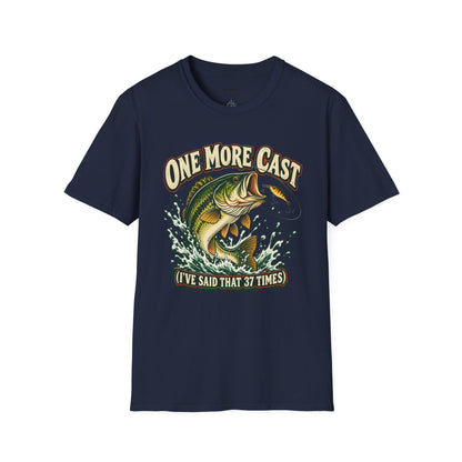 Fishing T-Shirt — "One More Cast" Bass Graphic Tee