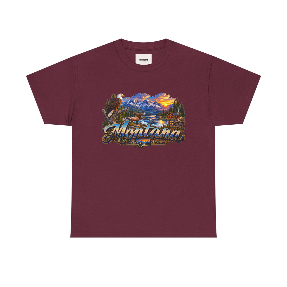 Montana Scenic T-Shirt – Vintage Mountain Lake Graphic Tee