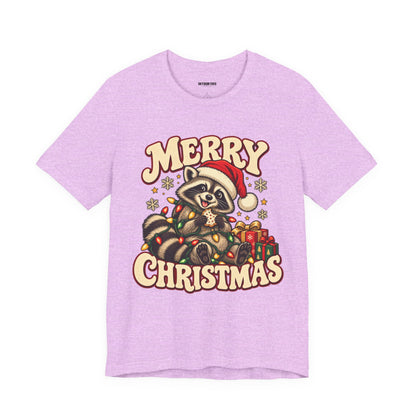 Merry Christmas Raccoon Tee