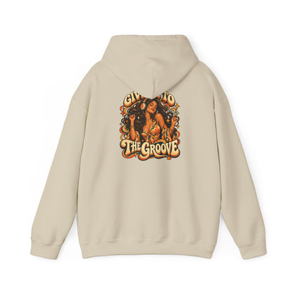 Hoodie — Give Into The Groove Retro Disco Graphic Hoodie
