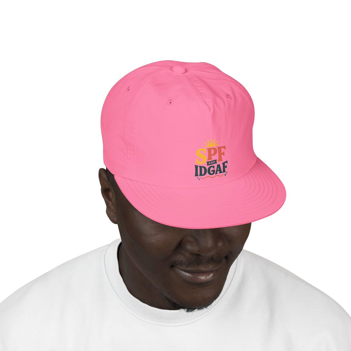 SPF IDGAF Surf Cap | Retro Sun Typography Hat