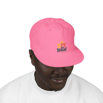 SPF IDGAF Surf Cap | Retro Sun Typography Hat