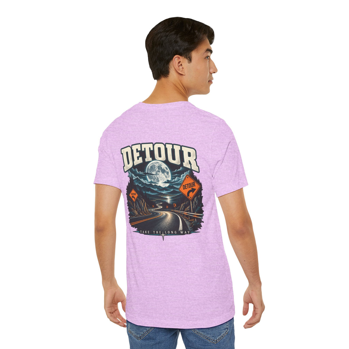 Detour Take the Long Way Road Trip Graphic T-Shirt