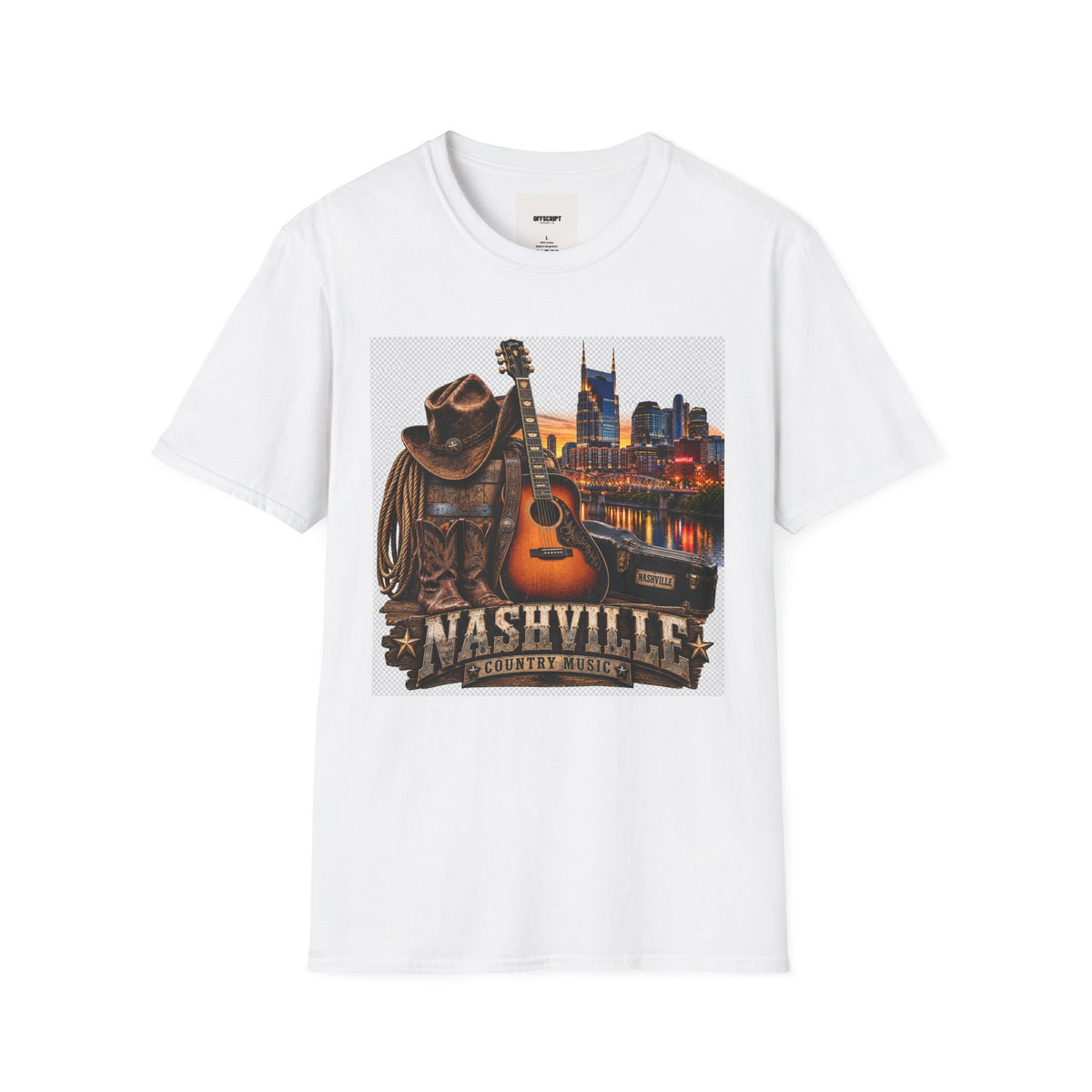 Nashville Skyline Guitar T-Shirt