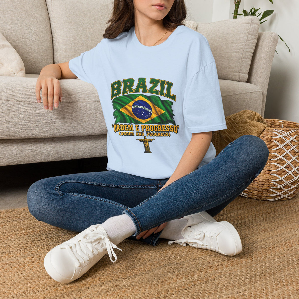 Brazil Flag T-Shirt — BRAZIL with Ordem e Progresso Graphic