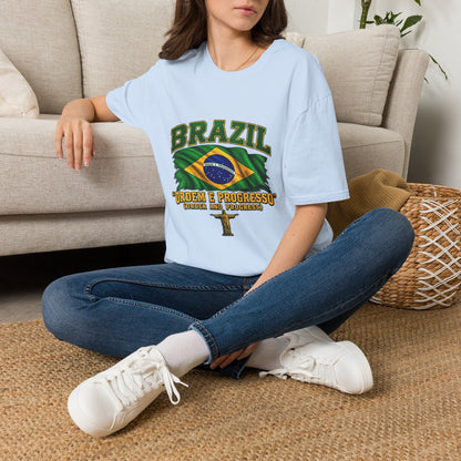 Brazil Flag T-Shirt — BRAZIL with Ordem e Progresso Graphic