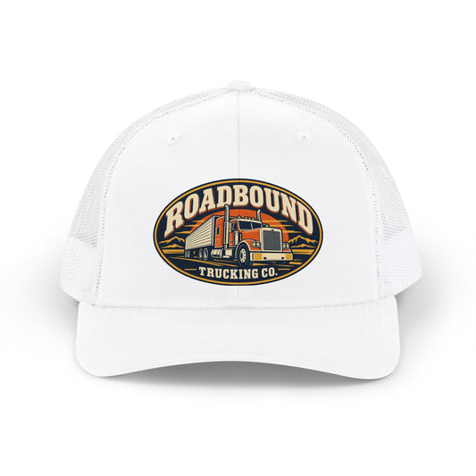 Roadbound Trucking Co. Trucker Cap - Retro Semi Truck Snapback Hat