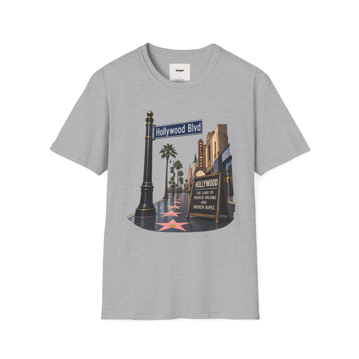 Hollywood Blvd T-Shirt — Vintage Palm Trees & Walk of Fame Tee