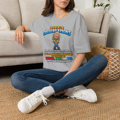 Life's Observations Funny Graphic Tee — Toilet Humor Bathroom Joke T-Shirt