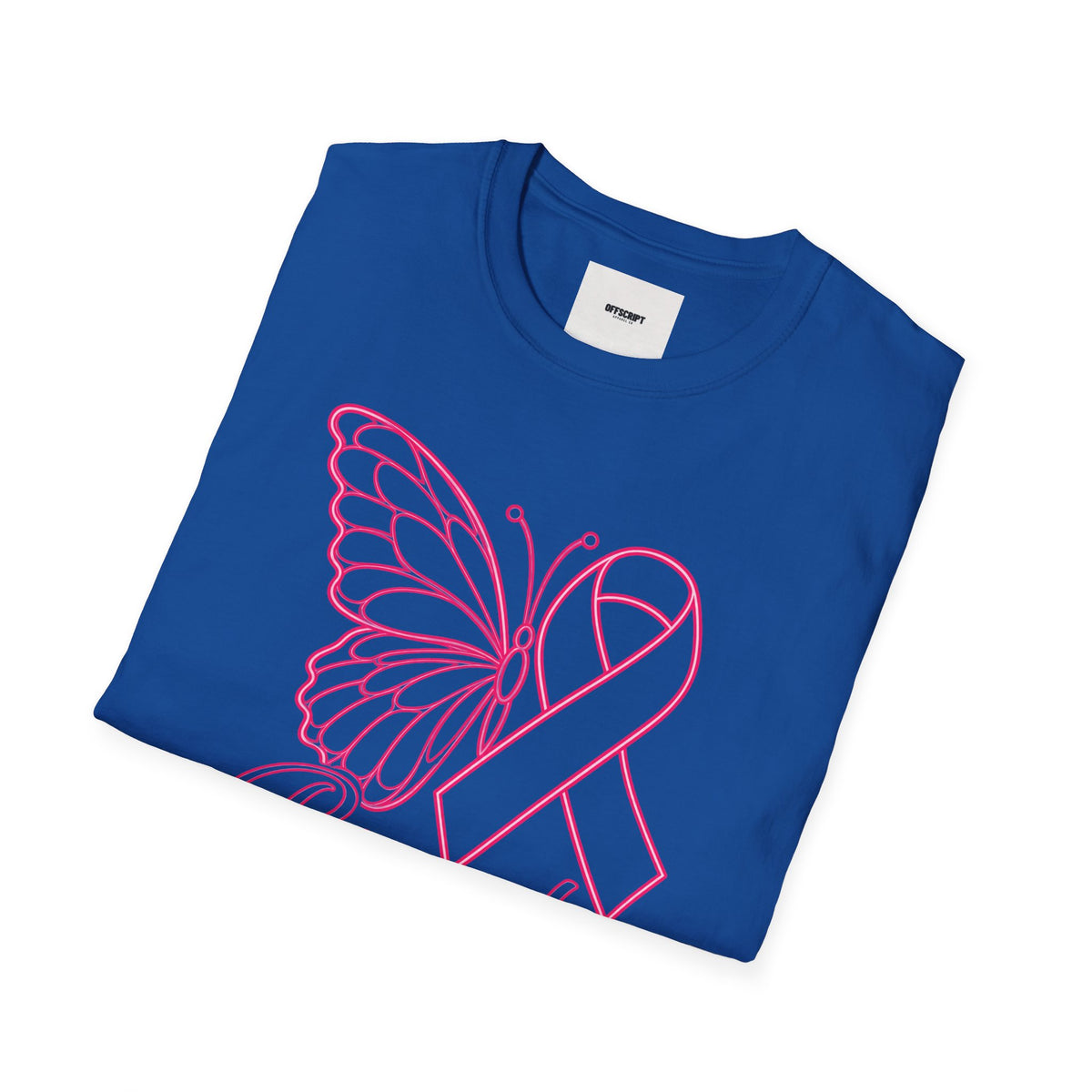 Breast Cancer Awareness Butterfly T-Shirt - Pink Ribbon Support Tee