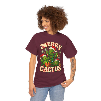 Merry Cactus Christmas Tee — Festive Holiday Cactus Shirt
