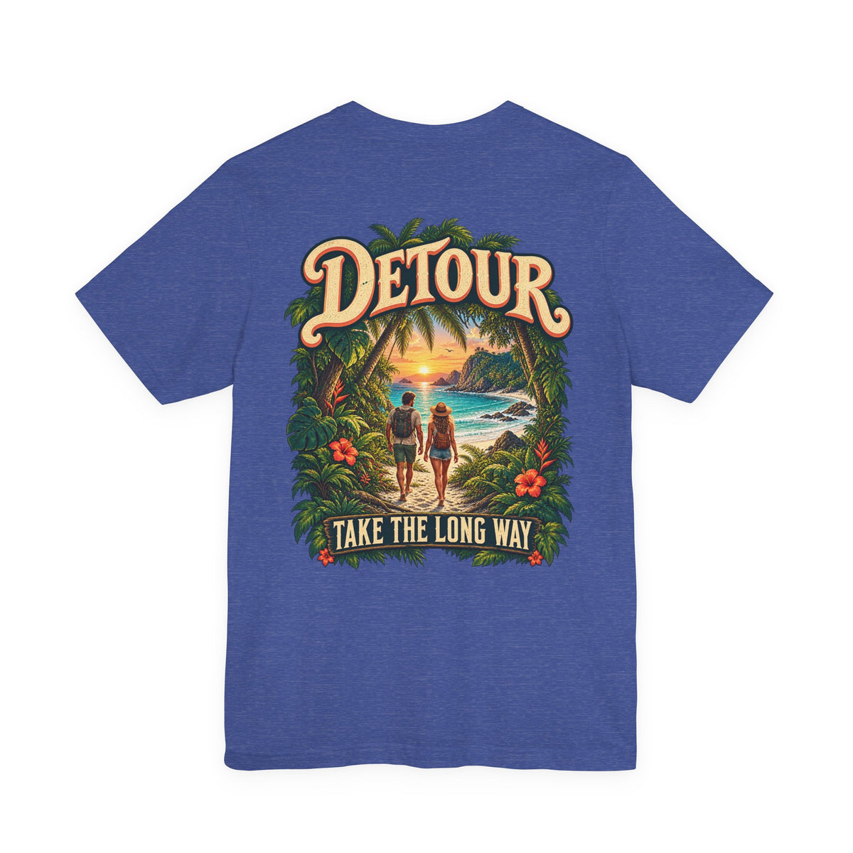 Detour Take the Long Way Tropical Adventure T-Shirt