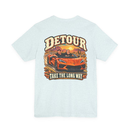Detour Graphic Tee — 'Detour: Take the Long Way' Vintage Road Trip T‑Shirt